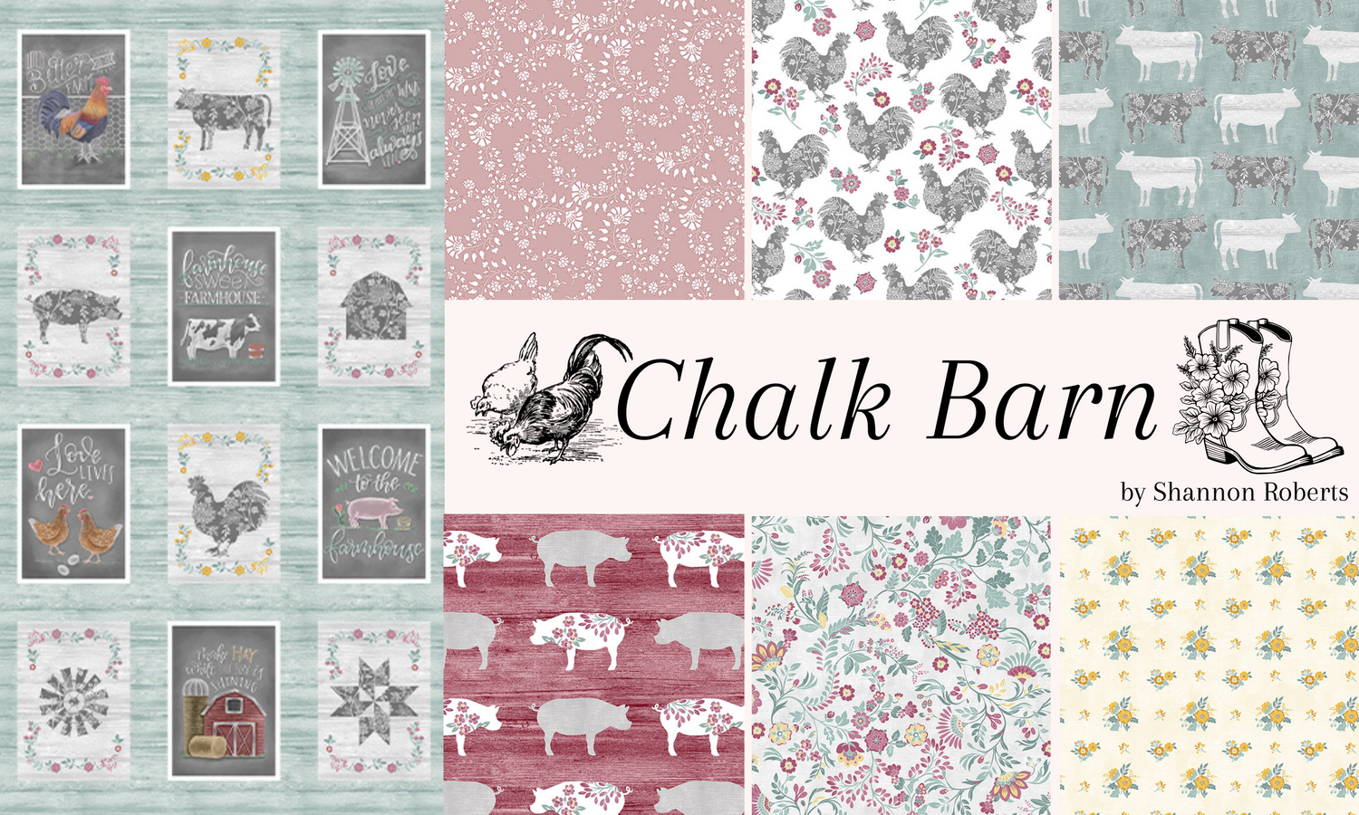 Chalk Barn by Shannon Roberts for Benartex Designer Fabrics