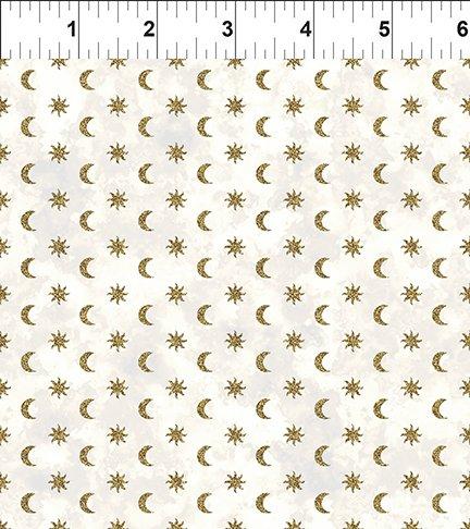 Sun/Moon/Stars by In The Beginning Fabrics Sun & Moon Small Cream by the Yard 2681 Stitched by Jessi Rose