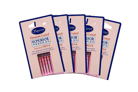 Superior Needles, Titanium Coated, Topstitch #90/14 by Superior Threads