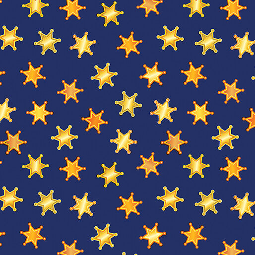 Benartex Fabrics, Lil' Buckaroo Western Stars Navy by the yard