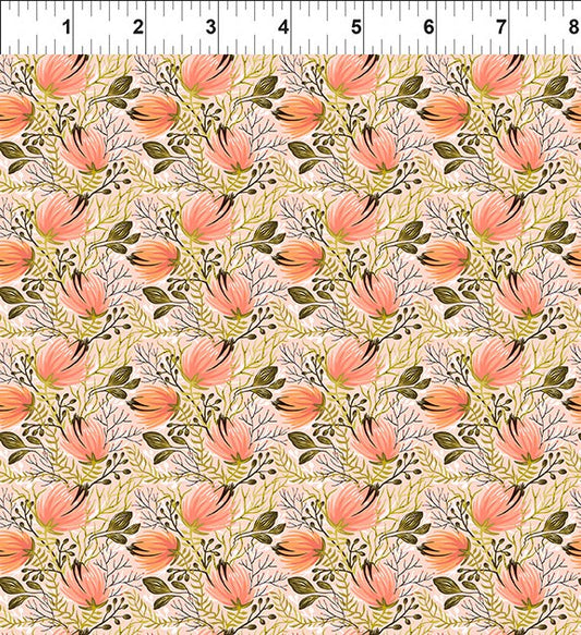 Peachy Peach - Whimsy by Jason Yenter of In The Beginning Fabrics by the YARD