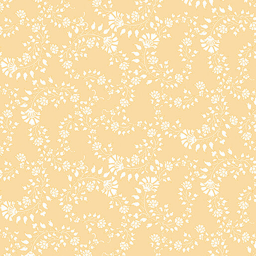 Floral Trail Yellow by Shannon Roberts for Benartex Designer Fabric by the YARD 2650