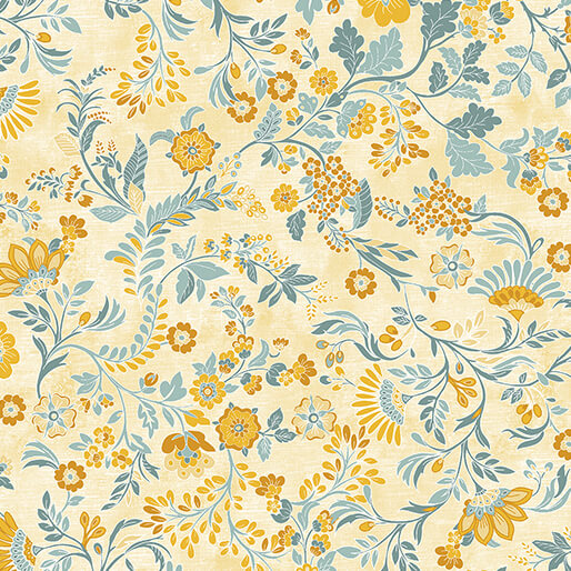 Chalk Paint Floral Yellow by Shannon Roberts for Benartex Designer Fabrics by the YARD 2648