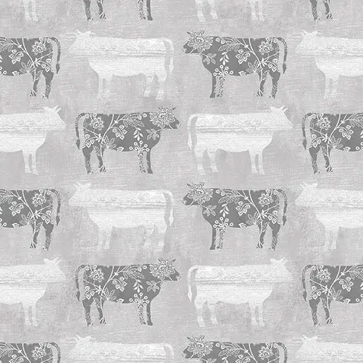 Calico Cows Grey by Shannon Roberts for Benartex Designer Fabrics by the YARD 2645 Stitched by Jessi Rose