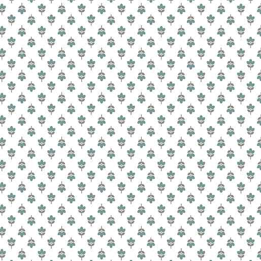 Tiny Bud Teal by Shannon Roberts for Benartex Designer Fabrics by the YARD 2660