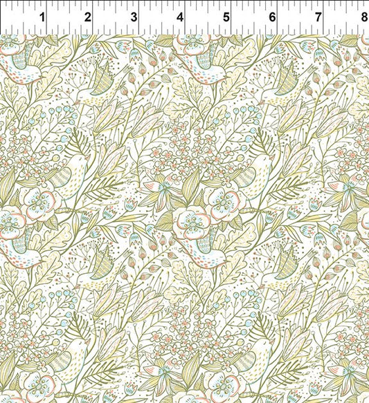 Cream Tweets - Whimsy by Jason Yenter of In The Beginning Fabrics by the YARD