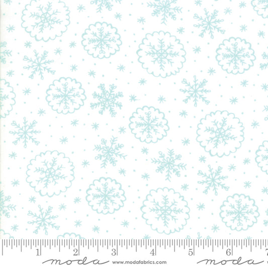 Moda Fabrics by Stacy Iest - Snow Days - Aqua by the yard