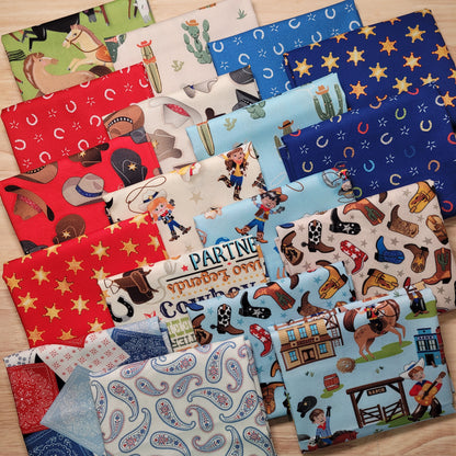 Benartex Fabrics, Lil' Buckaroo fat quarter bundle, 20 fat quarters