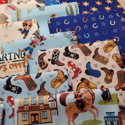 Benartex Fabrics, Lil' Buckaroo fat quarter bundle, 20 fat quarters