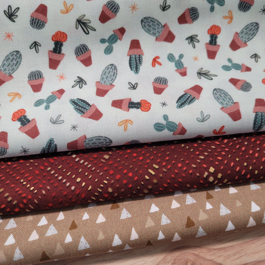 3-Yard Fabric Bundle - 1 Yard of Each of 3 Unique Fabrics -Curated and Specifically Designed for 3-Yard Quilt Patterns- 100% Cotton