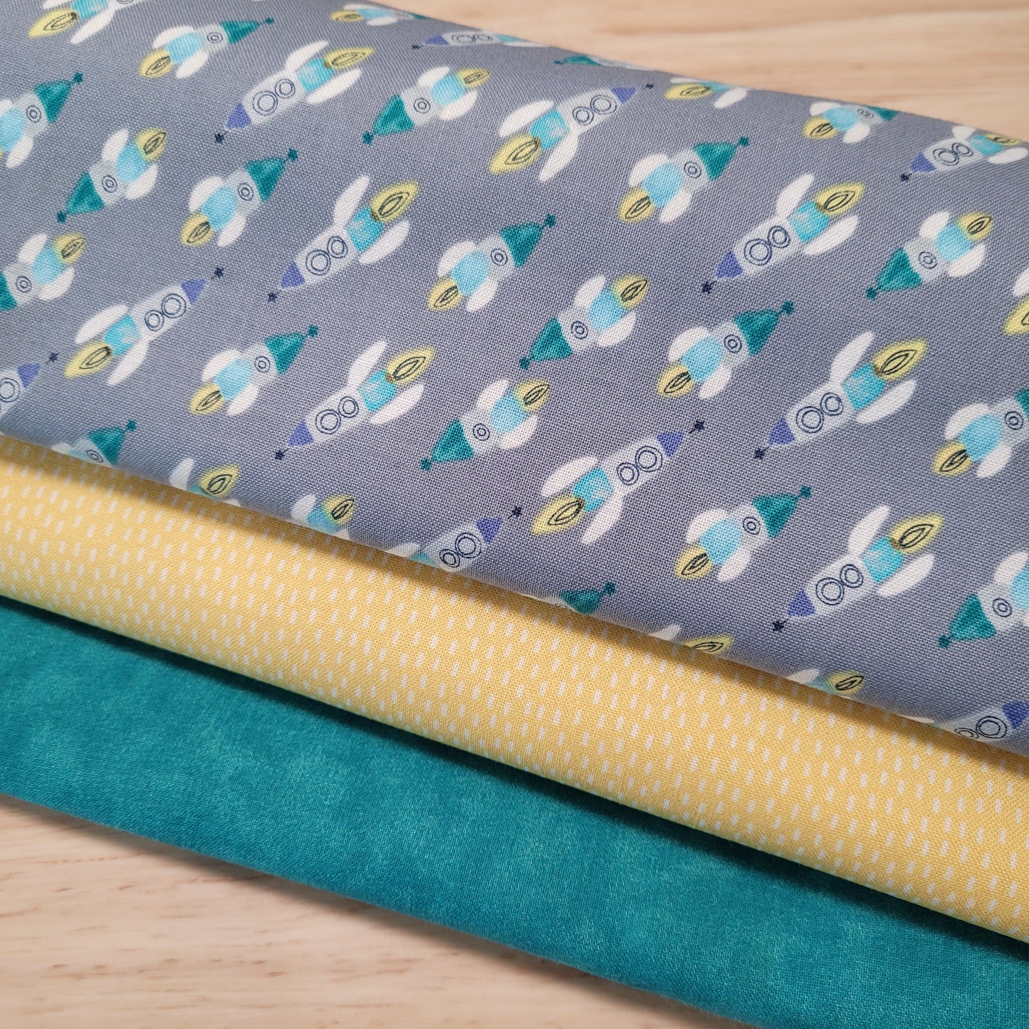 3-Yard Fabric Bundle - 1 Yard of Each of 3 Unique Fabrics -Curated and Specifically Designed for 3-Yard Quilt Patterns- 100% Cotton