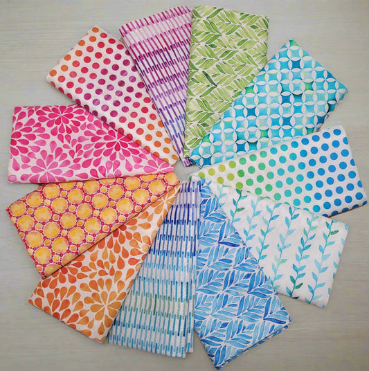 Fat Quarter Bundle - Summer Breeze from In the Beginning - 11 fat quarters