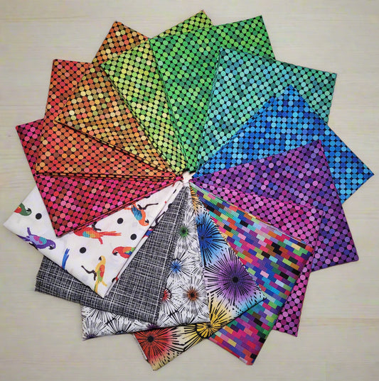 Fat Quarter Bundle - Colorful by Jason Yenter - 14 Fat Quarters