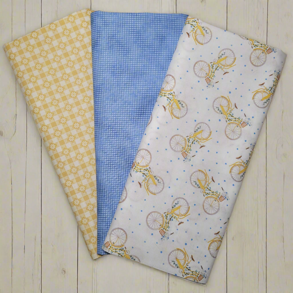 3-Yard Fabric Bundle - 1 Yard of Each of 3 Unique Fabrics -Curated and Specifically Designed for 3-Yard Quilt Patterns