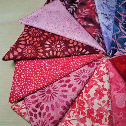 Hoffman Bali Batik Club fat quarter monthly club - February 2025 - XOXO