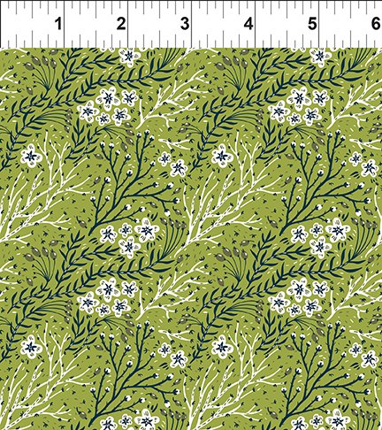 Lush Green - Whimsy by Jason Yenter of In The Beginning Fabrics by the YARD 2653