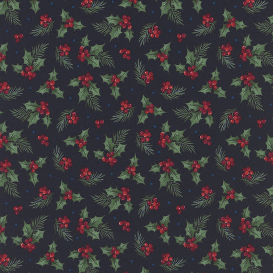 Farmstead Friends Navy Multi Holly by Simon Treadwell for Northcott Fabrics by the Yard