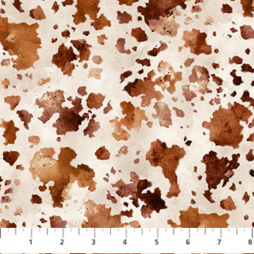 Wild and Free - Horse Hide Cream Rust by Northcott Fabrics by the yard 3084