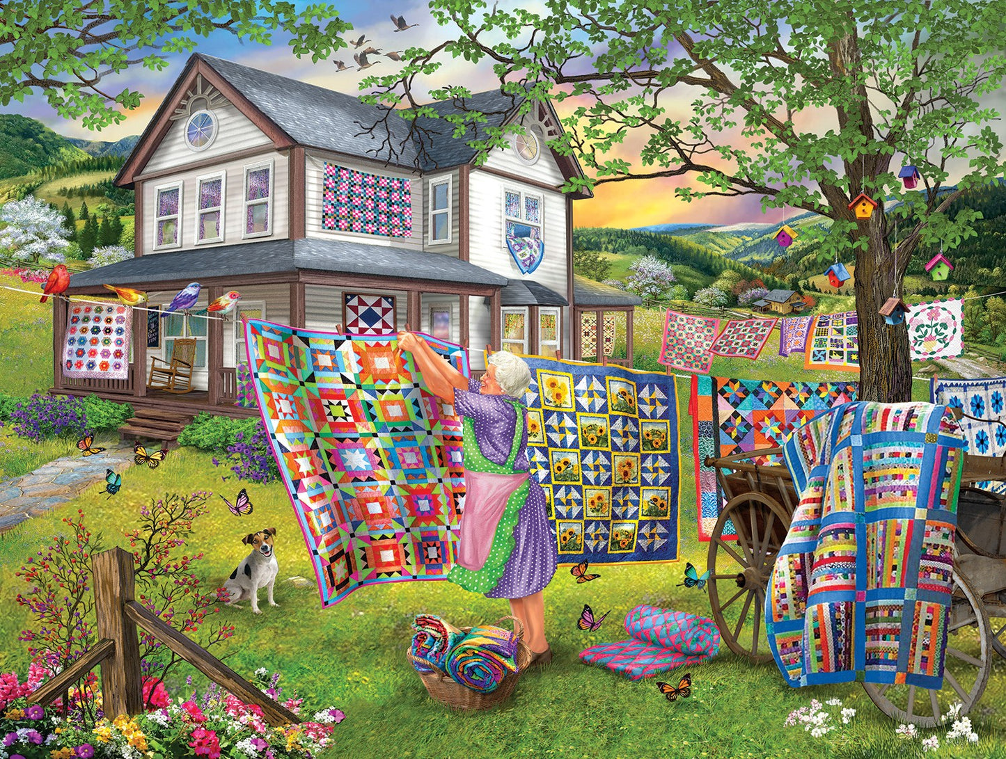 Jigsaw Puzzle - Grandma's Quilts - 500 Pieces - 18" x 24"