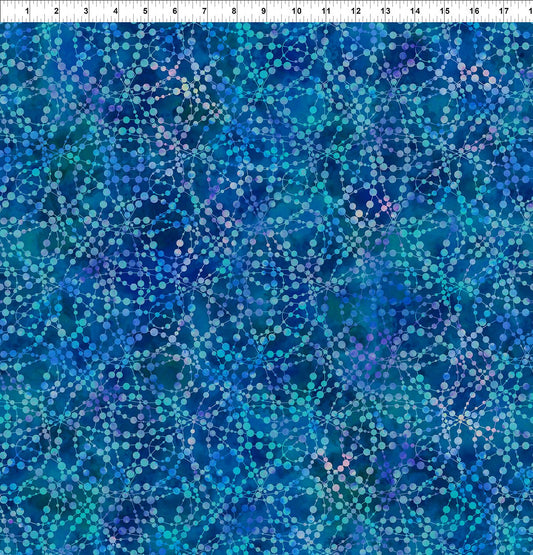 Bubbles Blue-Dazzle by Jason Yenter for In the beginning Fabrics by the Yard