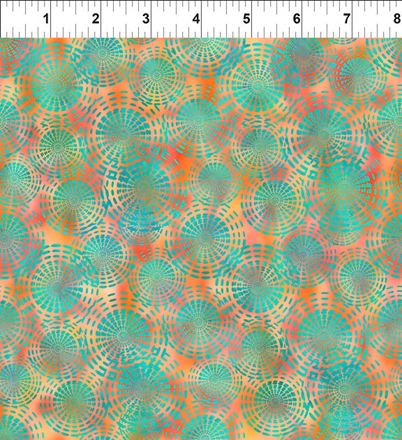 Circles Orange - Dazzle by Jason Yenter for In the beginning Fabrics by the Yard