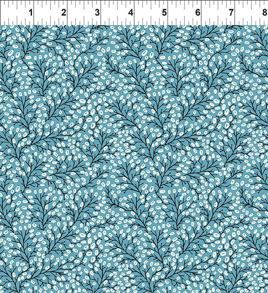 Teal Buds - Whimsy by Jason Yenter of In The Beginning Fabrics by the YARD