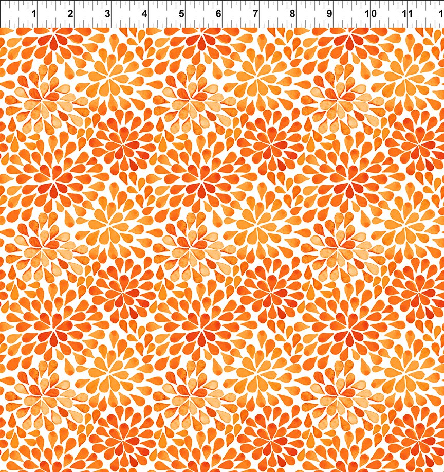 Summer Breeze by Jason Yenter of In The Beginning Fabrics Orange Petals by the Yard 2790 Stitched by Jessi Rose