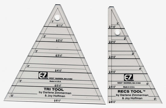 EZ Quilting Tri Recs Triangle Rulers