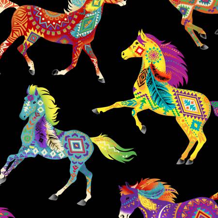 Brite Horses by Timeless Treasures by the YARD 2465