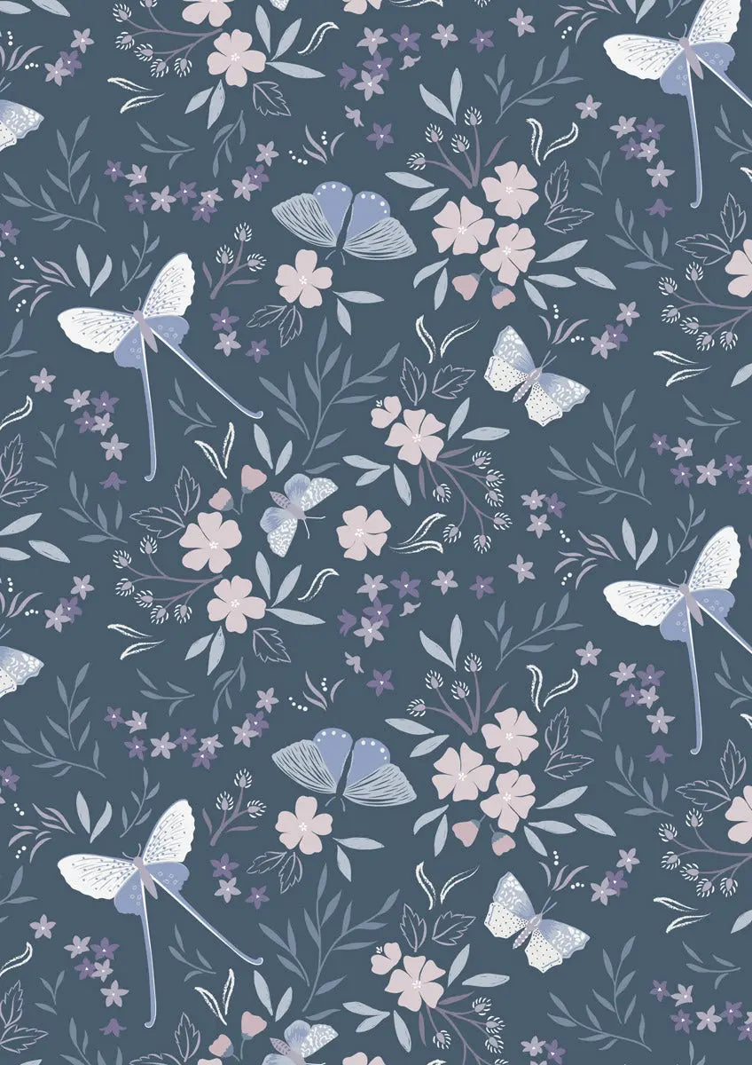 Lewis & Irene - Evenfall - Midnight Blue by the yard 2734 Stitched by Jessi Rose