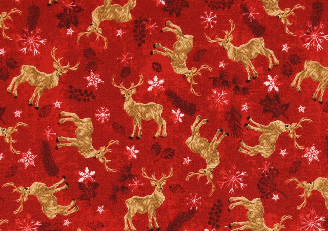 Christmas Reindeer Red by Making Seasons Bright by the YARD 2763