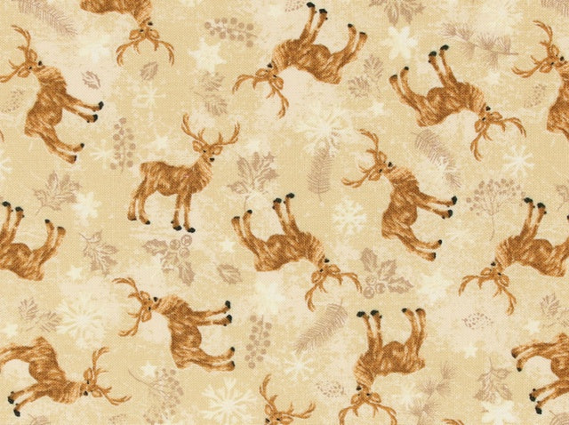 Christmas Reindeer Cream by Making Seasons Bright by the YARD 2761 Stitched by Jessi Rose