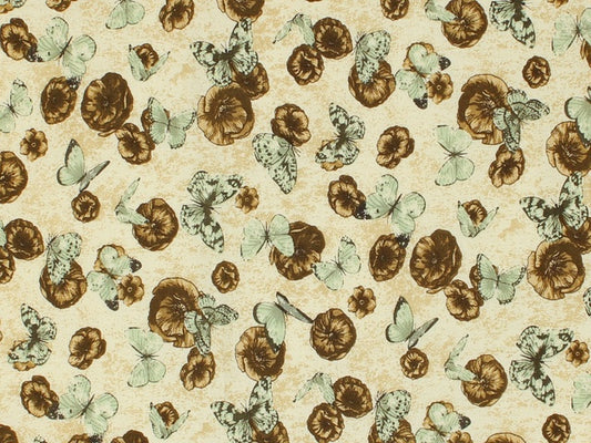 Green/Brown Romantic Garden by Choice Fabrics by the YARD