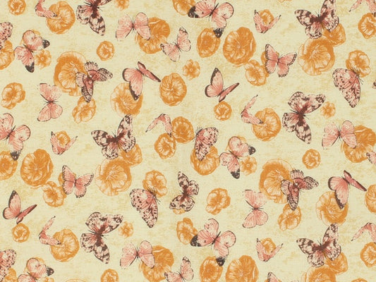 Pink/Yellow Romantic Garden by Choice Fabrics by the YARD