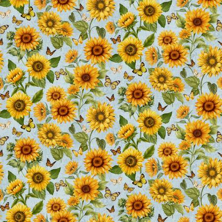 Sunflower Farm from Timeless Treasures - Sky Tossed Sunflowers by the yard 3067