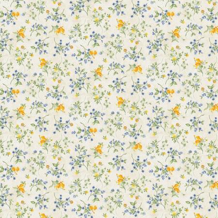 Sunflower Farm from Timeless Treasures - Cream Tiny Floral by the yard 3069