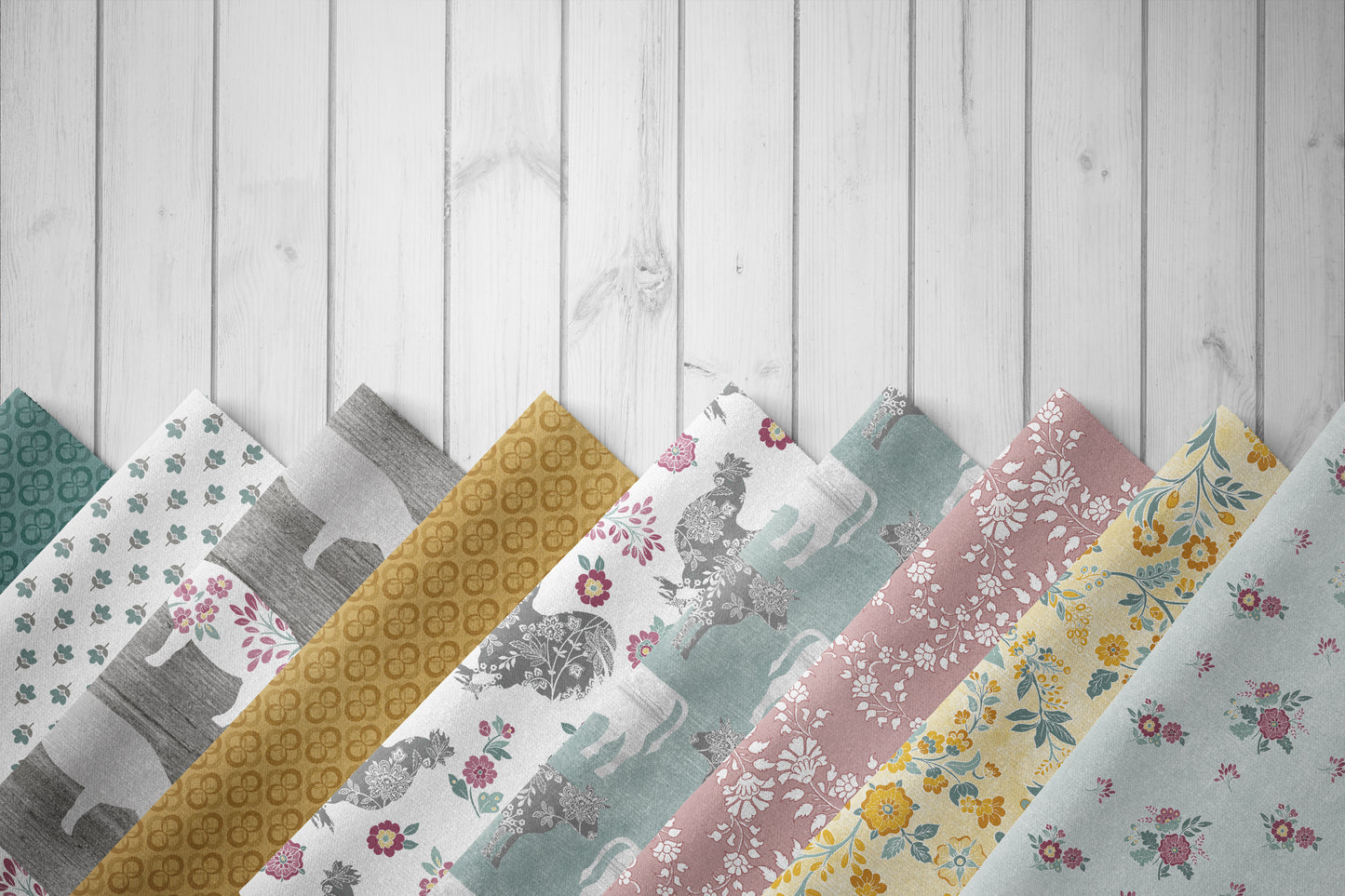 Chalk Barn by Benartex - Fat Quarter Bundle Stitched by Jessi Rose