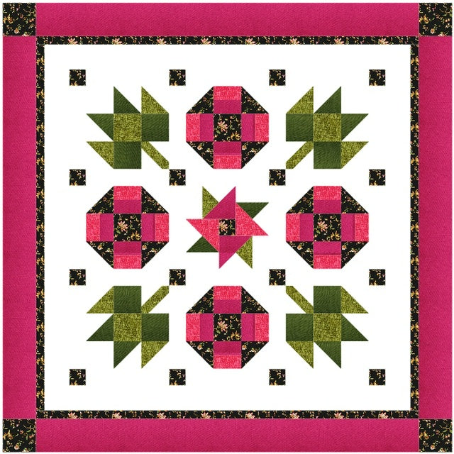 Blooms De Vine Quilt Kit, includes backing