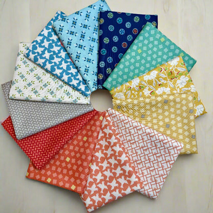 Fat Quarter Bundle - Sweet Ride by Laundry Basket Quilts by Andover - 12 fat quarters