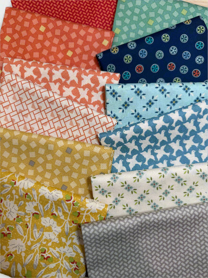 Fat Quarter Bundle - Sweet Ride by Laundry Basket Quilts by Andover - 12 fat quarters