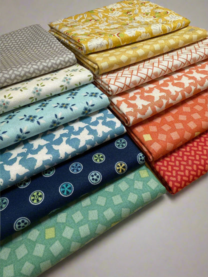 Fat Quarter Bundle - Sweet Ride by Laundry Basket Quilts by Andover - 12 fat quarters