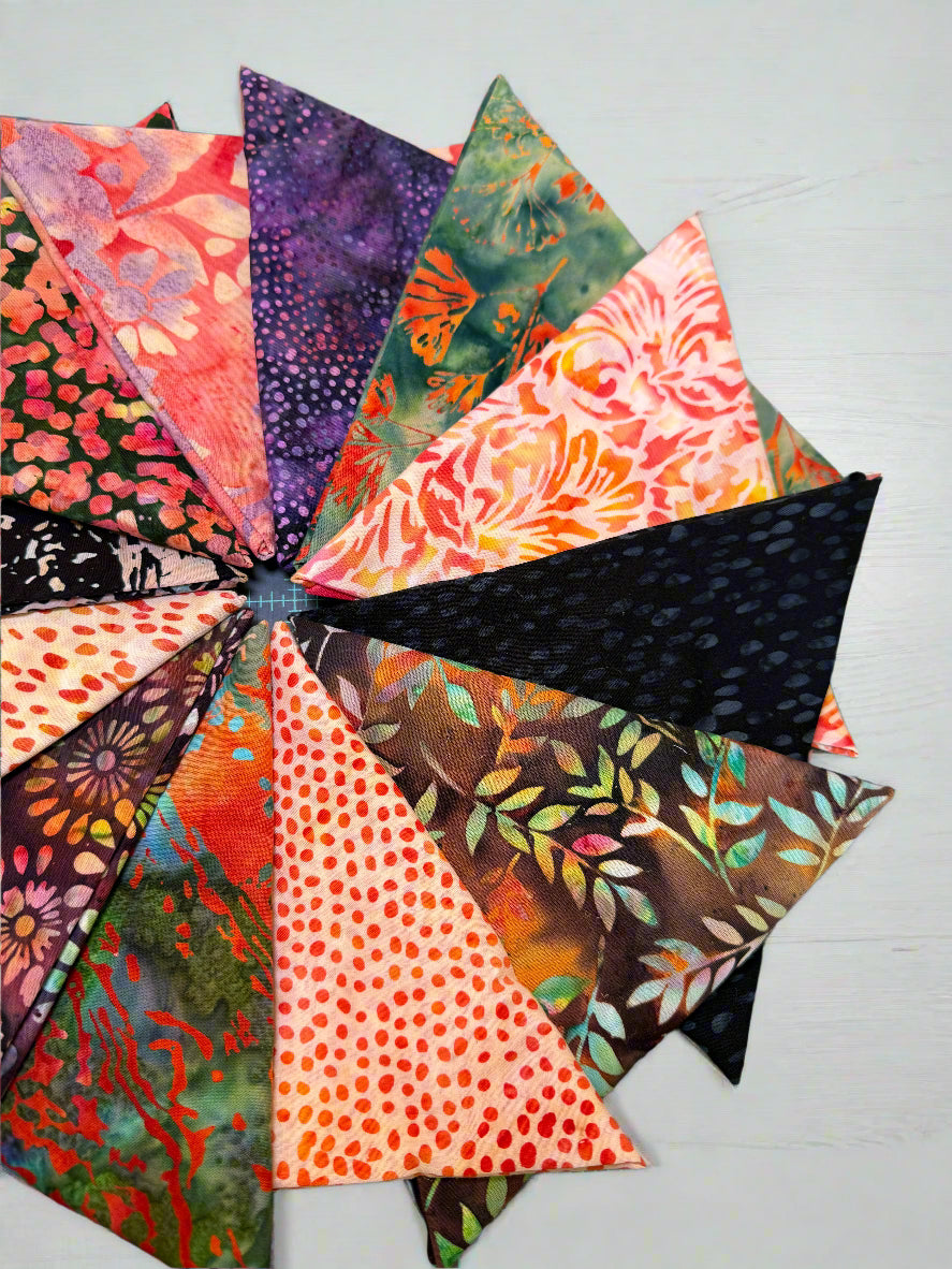 Hoffman Bali Batik Club fat quarter monthly club - October 2024 - Trick or Treat