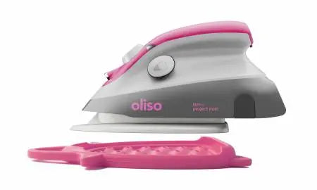 Oliso M3 PRO Mini Iron With Trivet - Raspberry Stitched by Jessi Rose