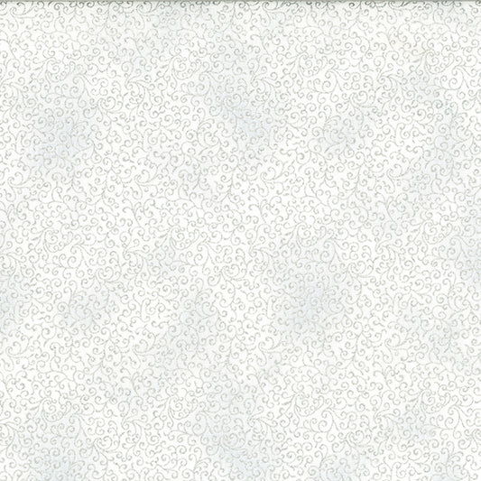 Winter Blossom Silver/Frost Hoffman Holiday by Hoffman Fabrics by the Yard