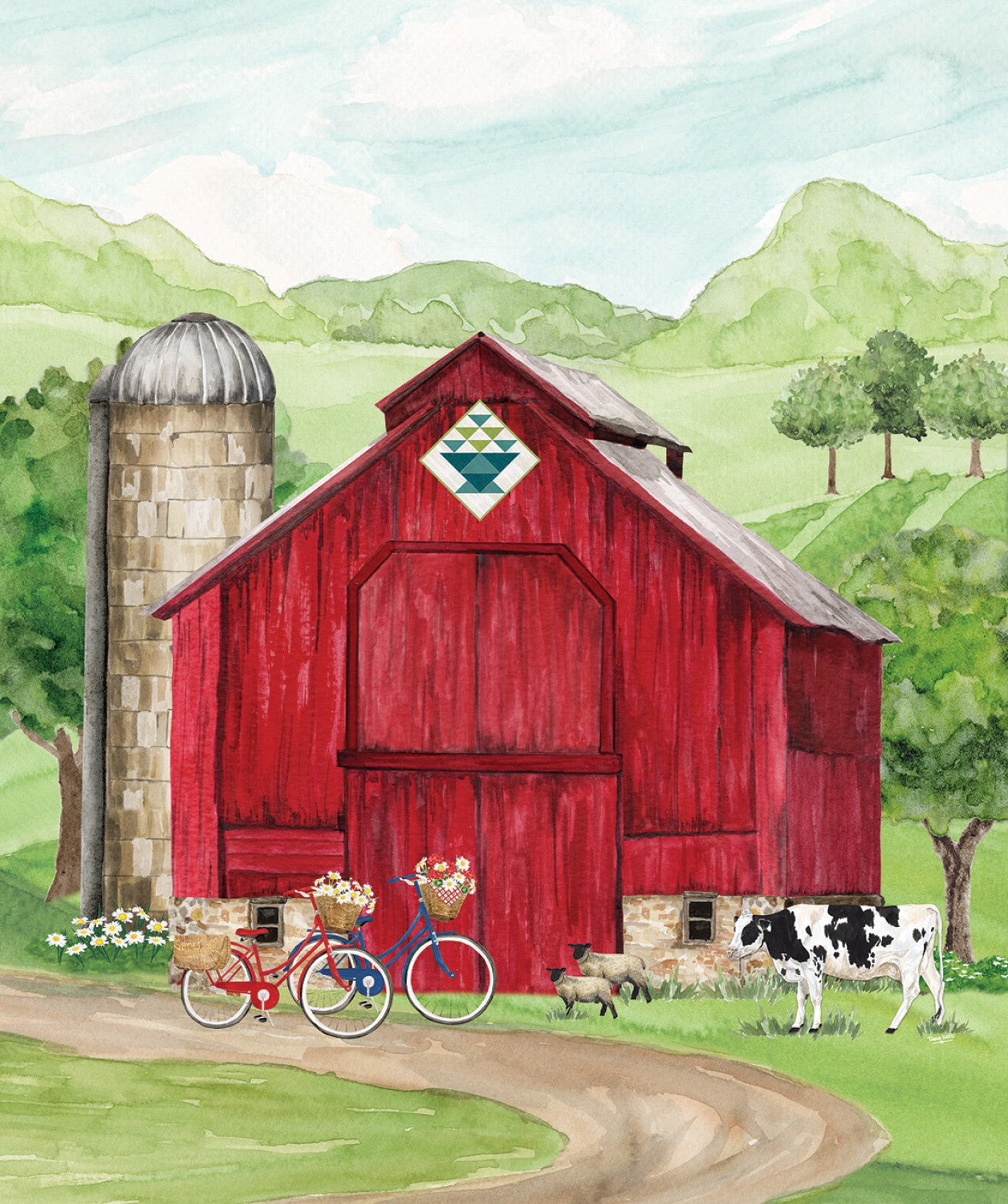 Riley Blake - Spring Barn Quilts Panel - 36 inches