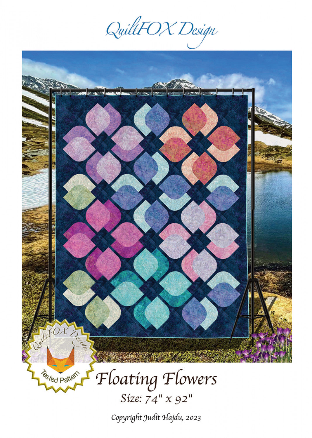 Floating Flowers: A Physical Pattern by QuiltFox Design Stitched by Jessi Rose