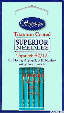 Superior Topstitch Titanium Coated Needles #80/12 Stitched by Jessi Rose