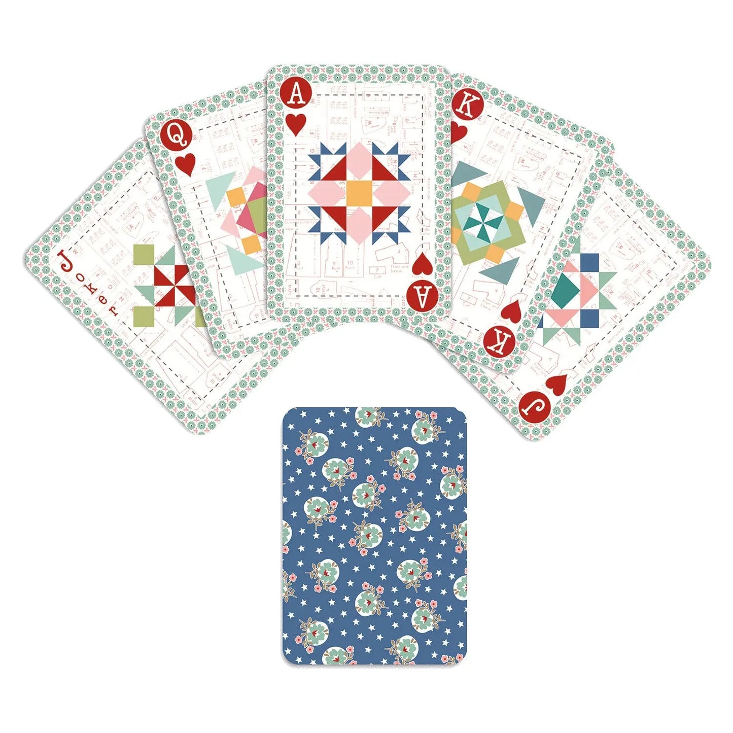 Lori Holt Home Town Playing Cards Stitched by Jessi Rose