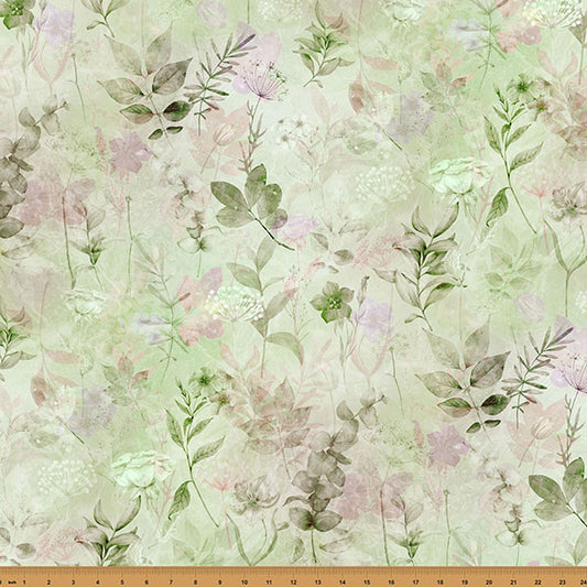 Blush Garden - Sage by Hoffman by the yard 3113