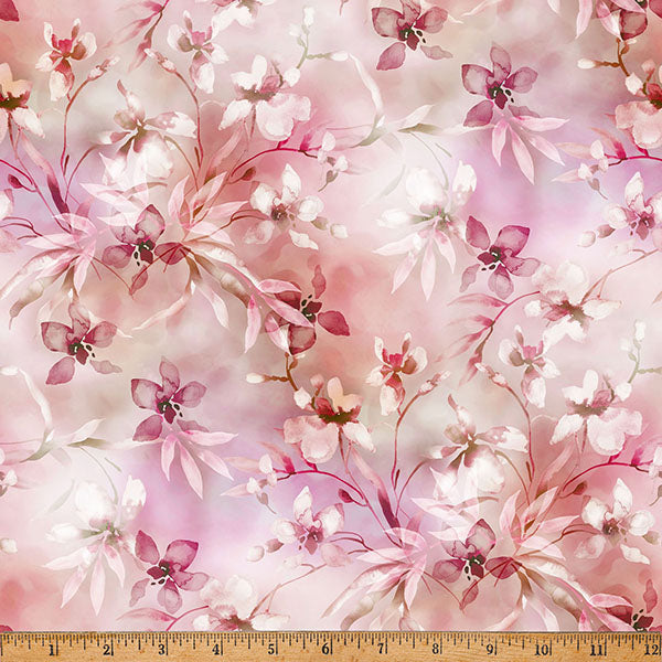 Blush Garden - Light Camellia by Hoffman by the yard 3115